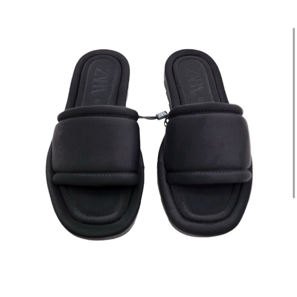 Zara Black Slides